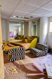 Abandoned Love Hotel Don Quixote Guest Room with Collapsing Floor