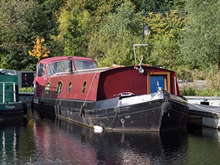 Barge in Forth and Clyde Canal, Scotland